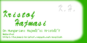 kristof hajmasi business card